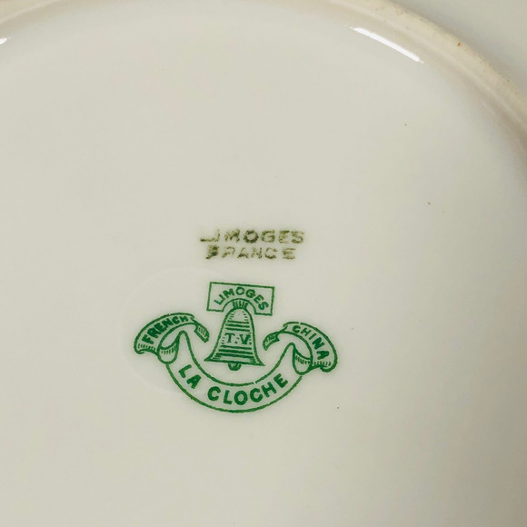 Vintage Limoges T&V La Cloche Plates White Floral Set of 4 Porcelain 6” France - Picture 6 of 6